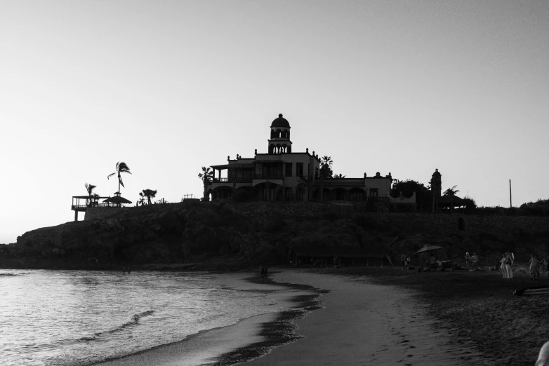 a church on a hill by the ocean