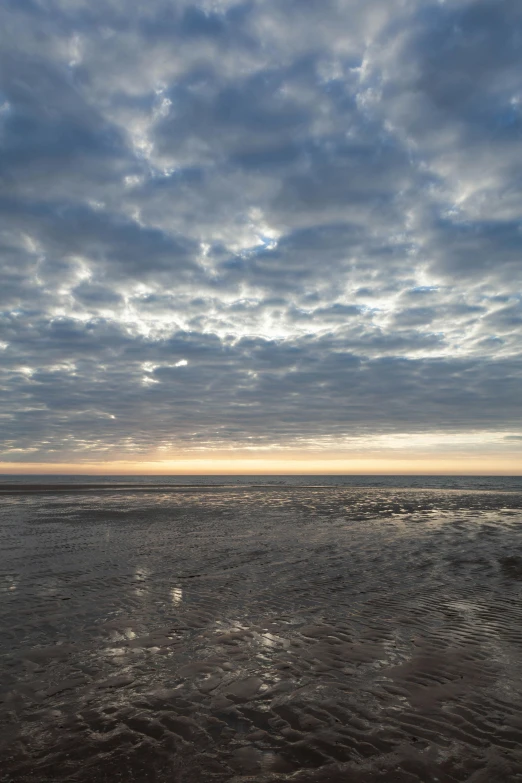 a cloudy sky over the water and ocean