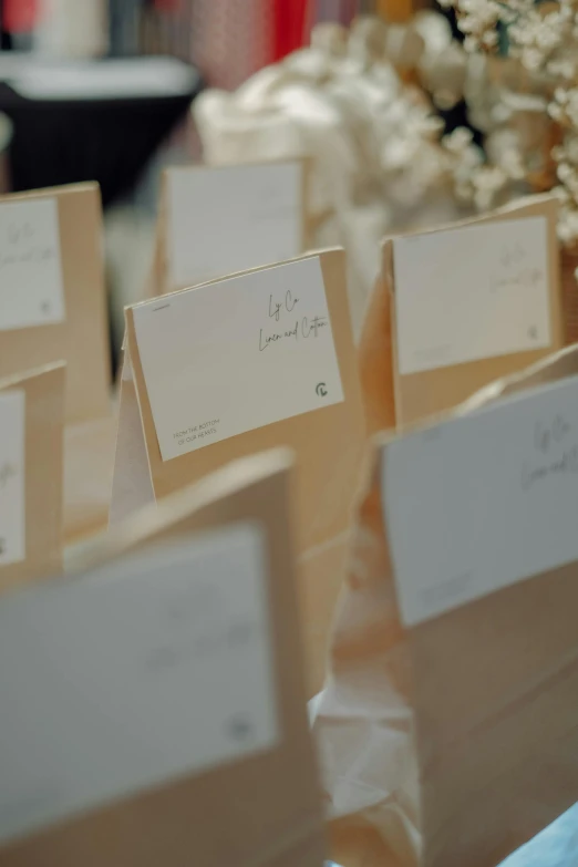 some beige boxes sitting in the middle of a room