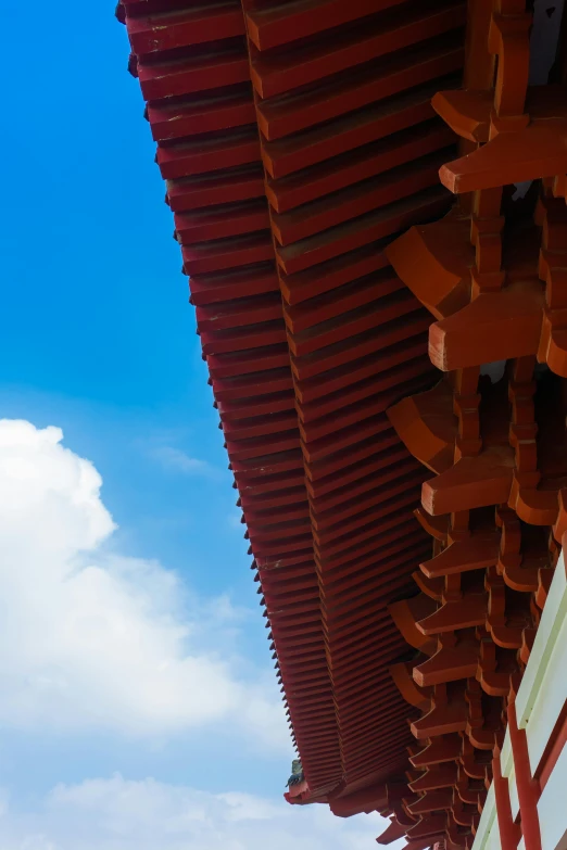 the roof of an old, historic japanese building