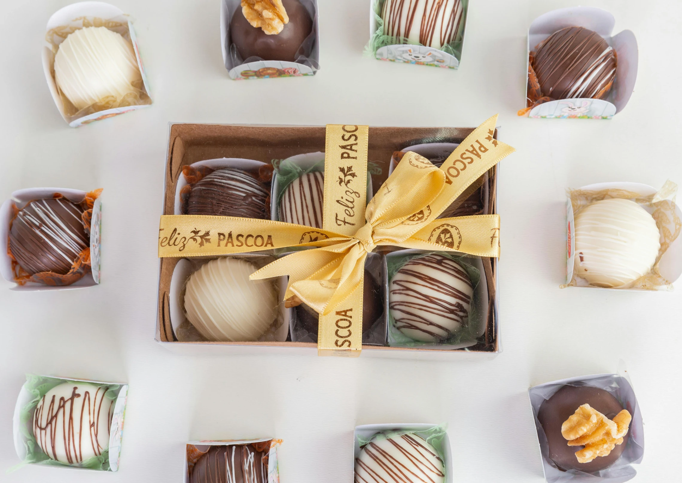 a group of box that has different types of cookies in it