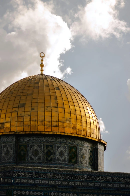 dome with a golden structure and a cross