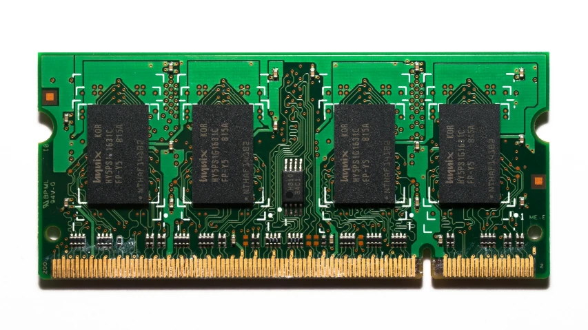 the ram module on top of a memory card