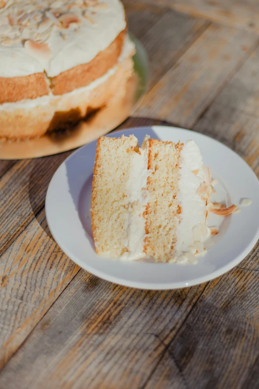 a slice of cake sitting on top of a plate