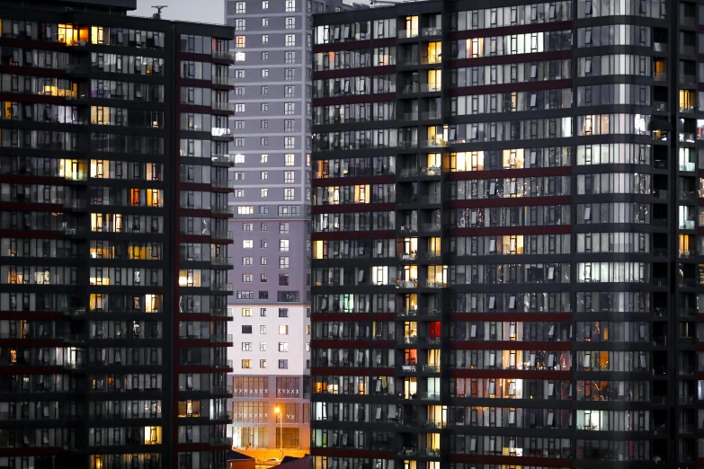 the sky is gray with very few small windows