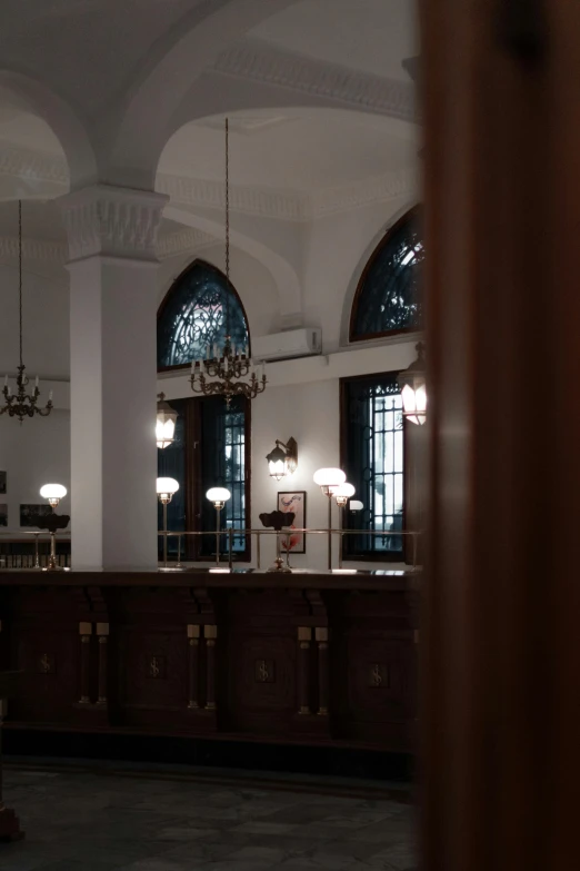 this elegant el lobby features a lot of lights and marbled floors