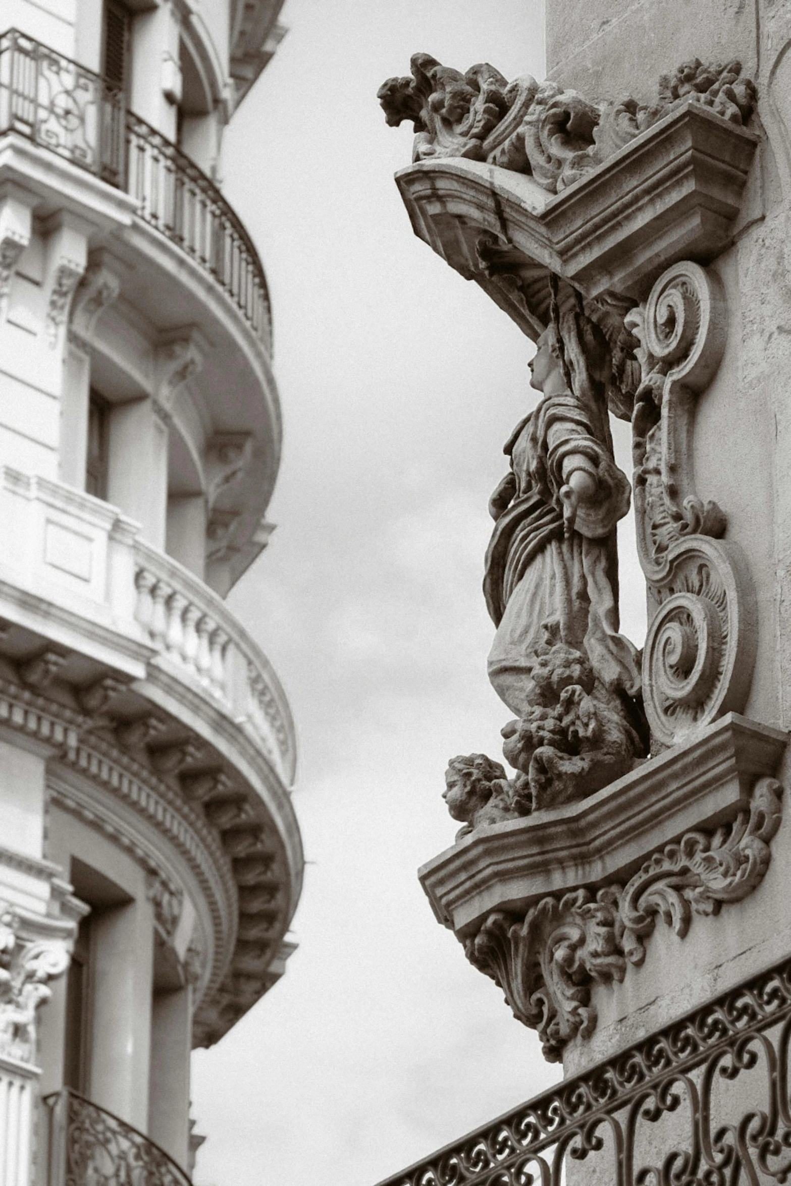 the architecture is on display outside the building