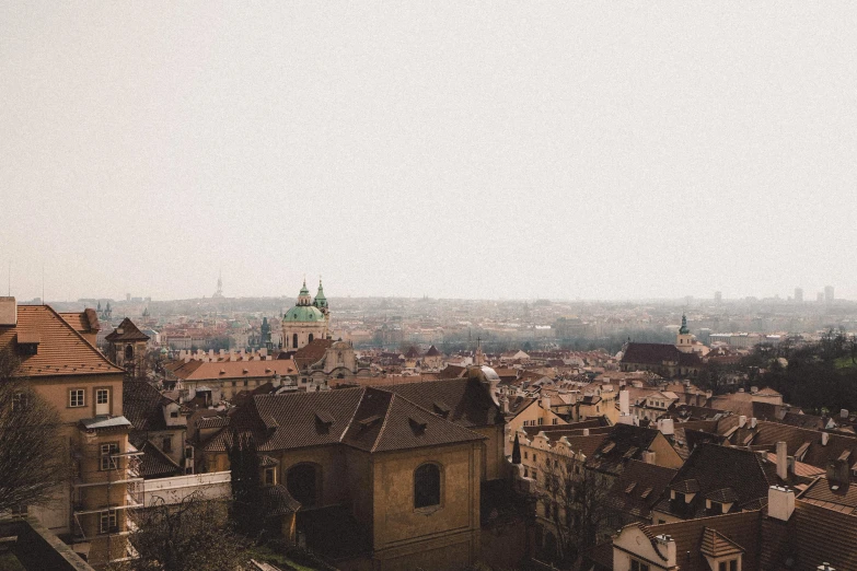 aerial view of city from roof top of building