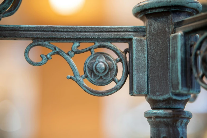 an old iron gate that is showing a wrought link