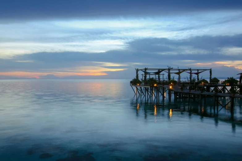 the beautiful water looks like it could be at sunset