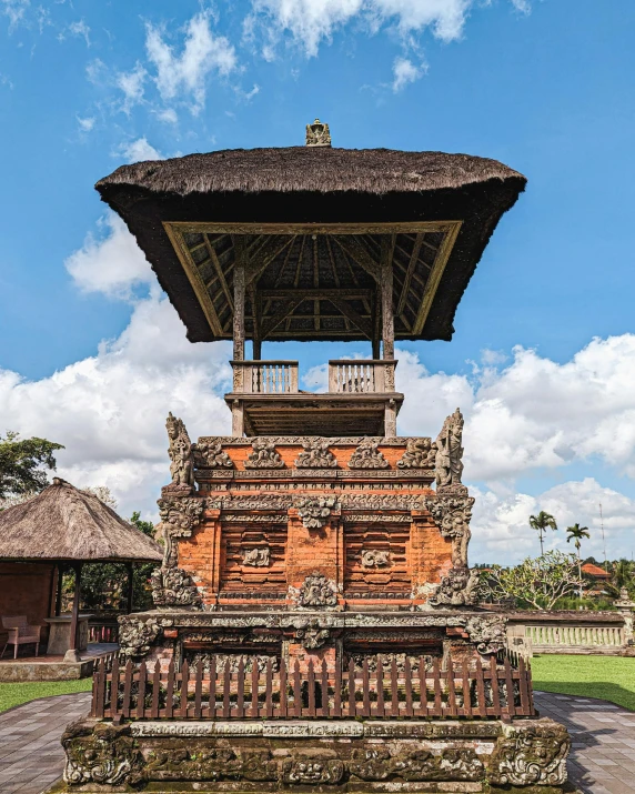 a brick structure with many windows on top