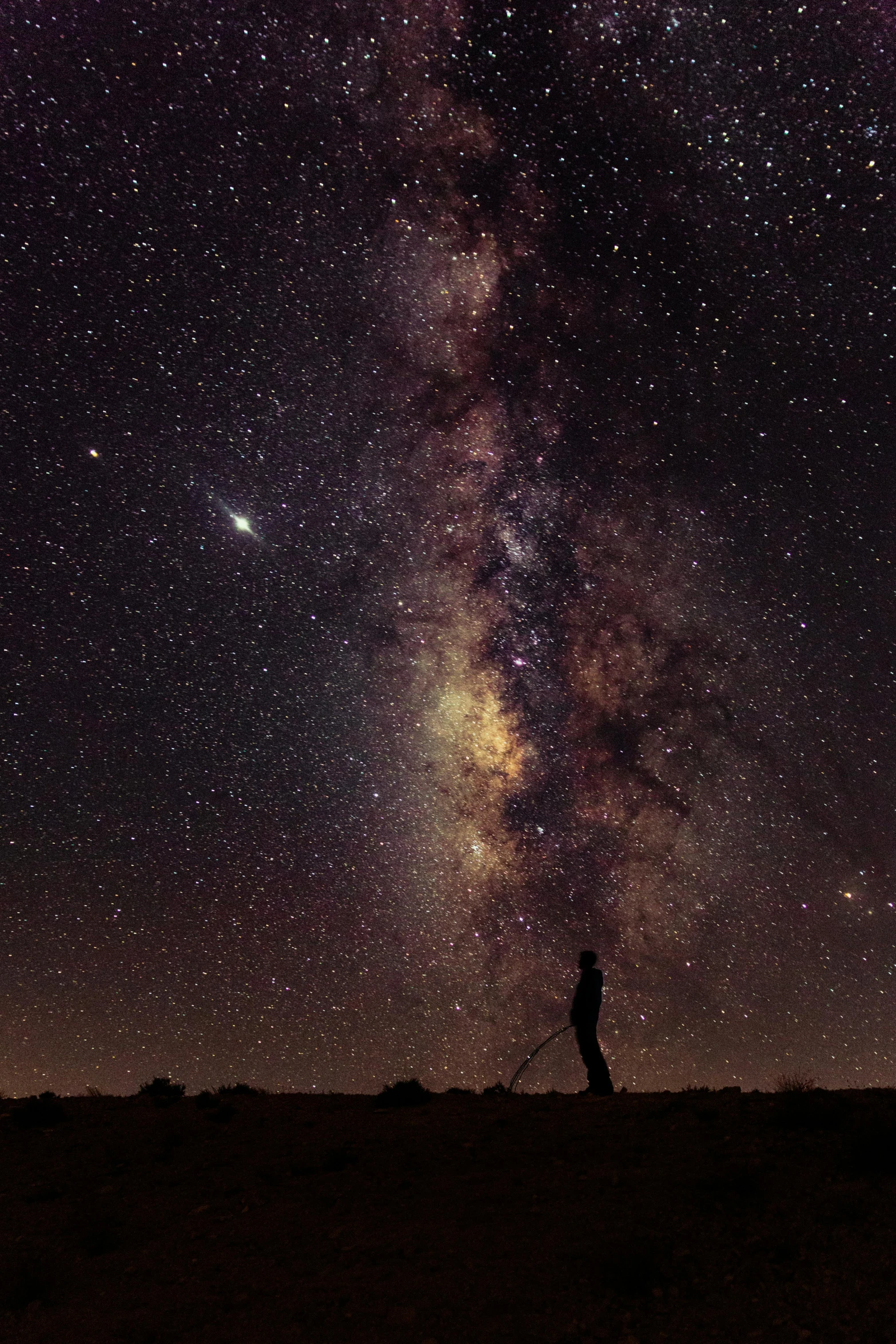 two people looking at the stars in the sky