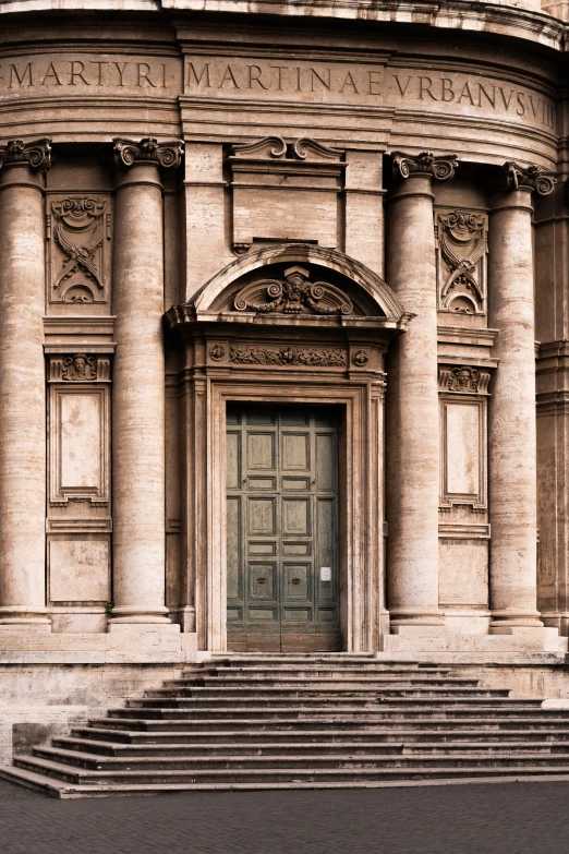 a building with steps leading up to the door