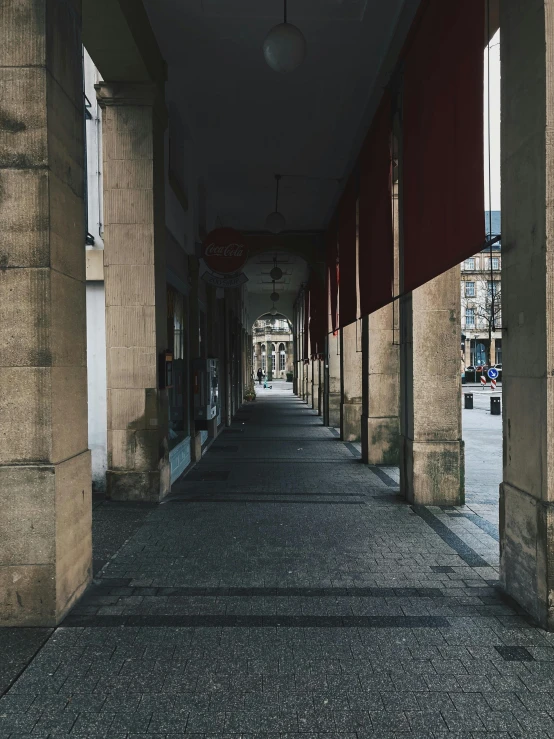 a deserted street under construction in a city