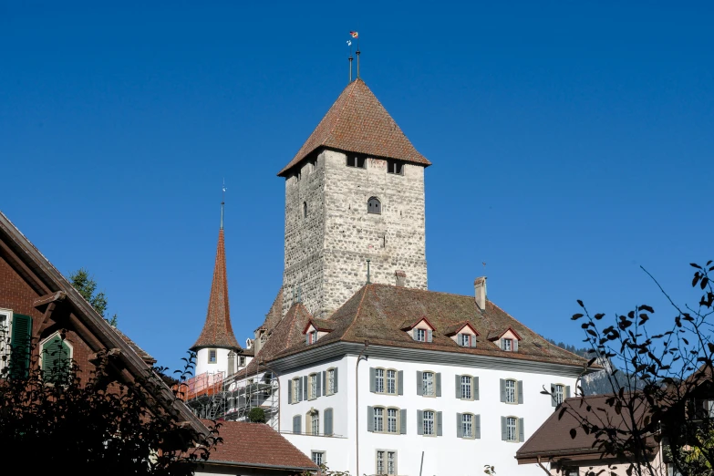 an old building with a clock tower