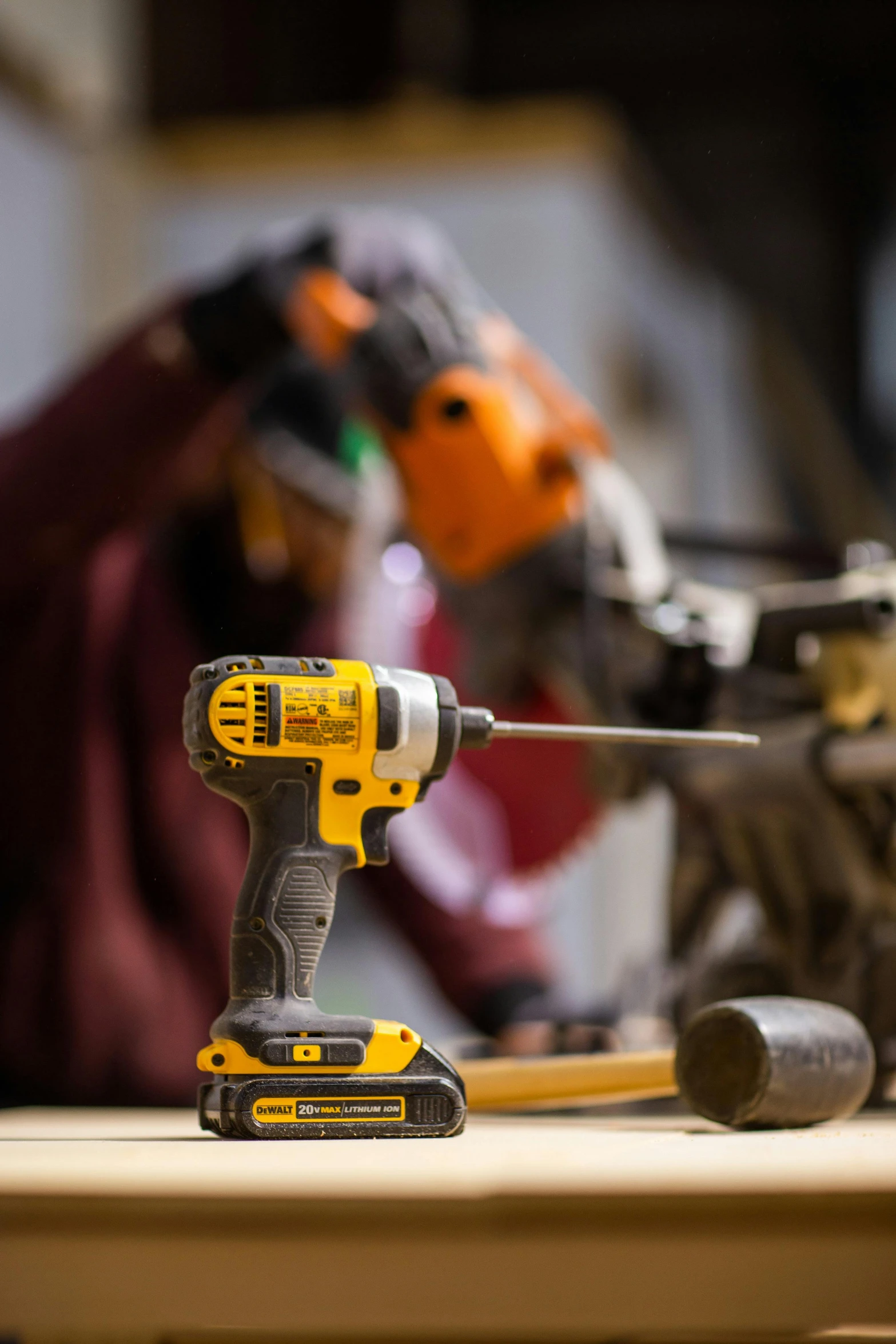 an image of a drill and some tools