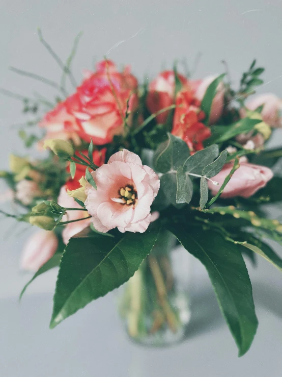 there is a vase with flowers on a table