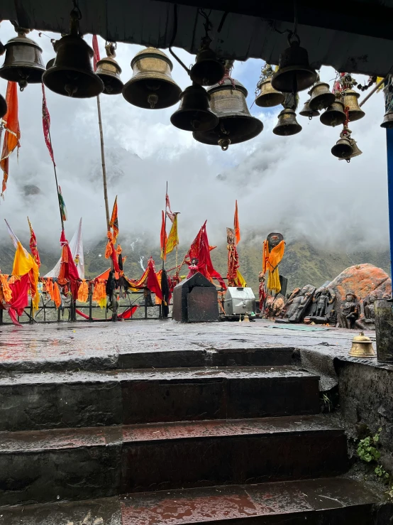 the band of musicians perform in a traditional ceremony