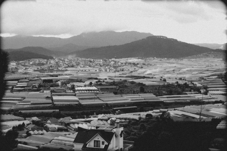 view of a mountain from the top of a hill