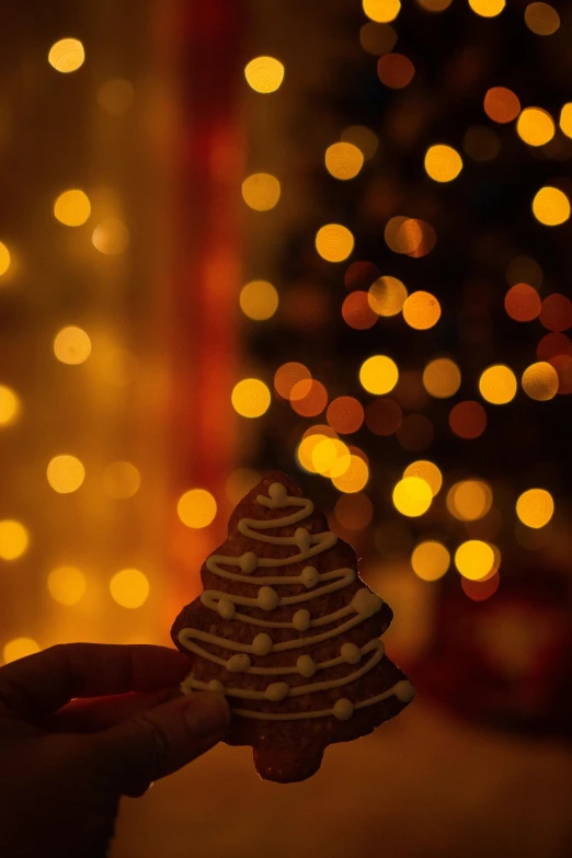 a small white tree sitting next to a colorful christmas tree