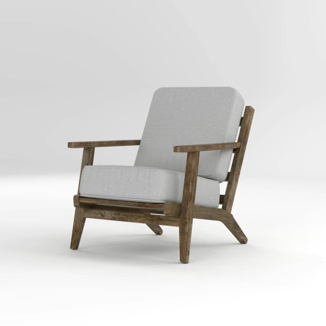 the arm chair is made of wooden and fabric