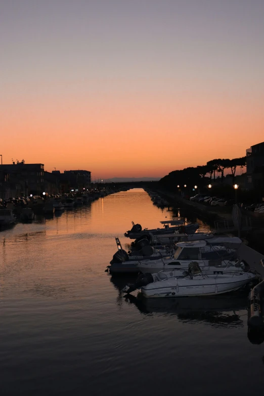 a small body of water with boats in it