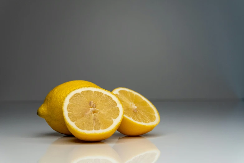 two halves of a lemons cut in half