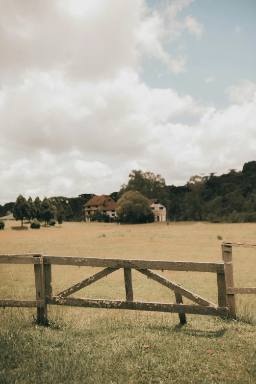 the fence in front of a large field