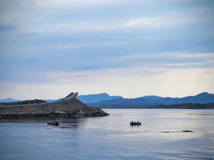 two boats in a large body of water