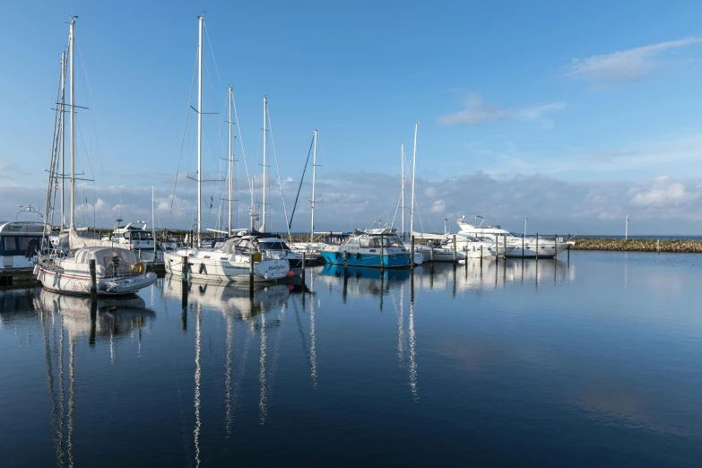 a view of a group of boats that are in a harbor