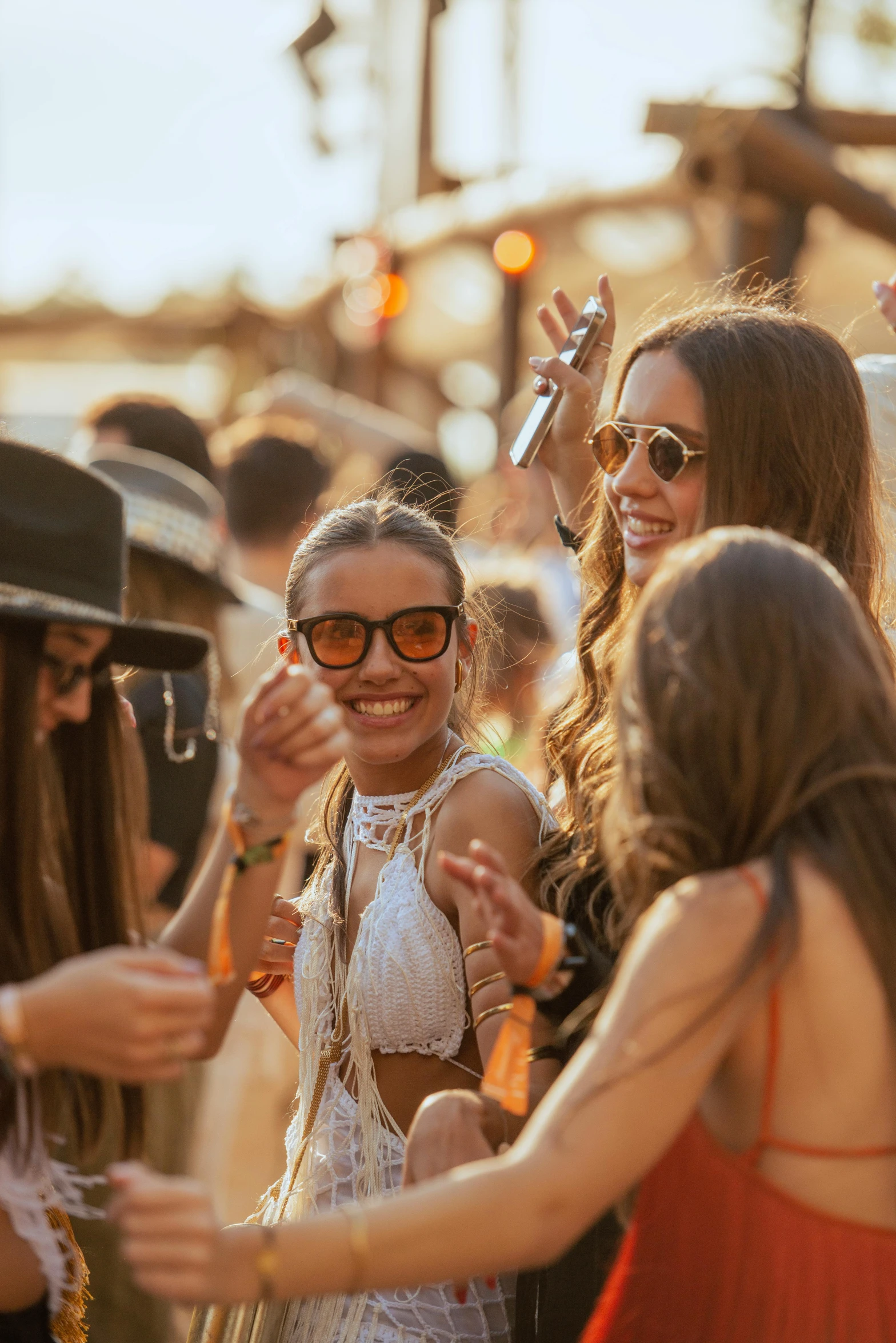 a group of friends having a drink at a party