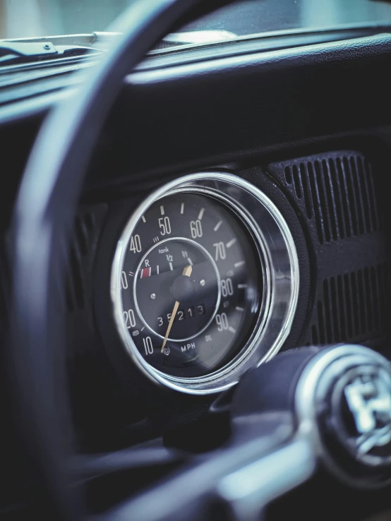 a meter on the inside of a vehicle