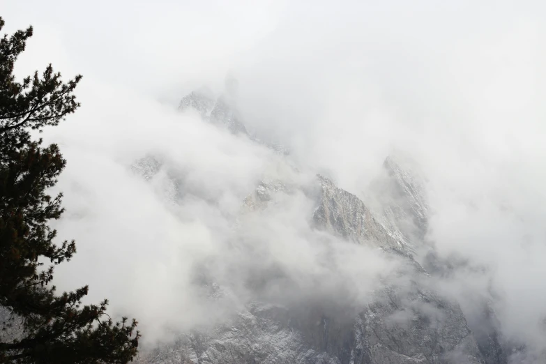 the mountains have been shrouded with snow