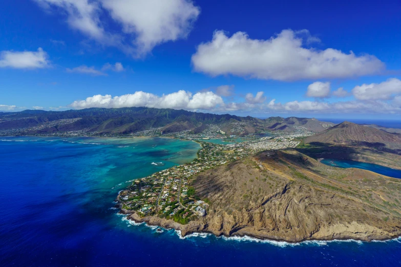 a scenic island in the middle of the ocean