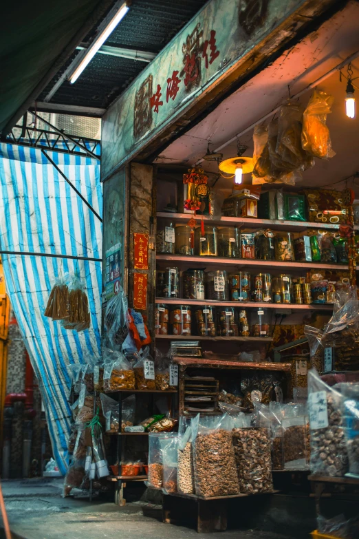 several items and souvenirs for sale in a small shop