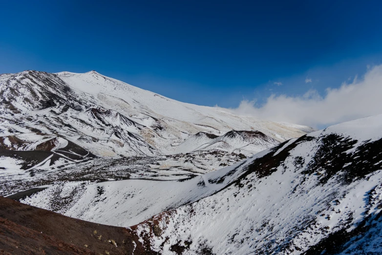 a mountain with a lot of snow on it