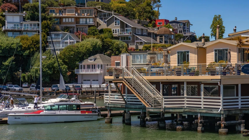 there are many boats that are at this dock