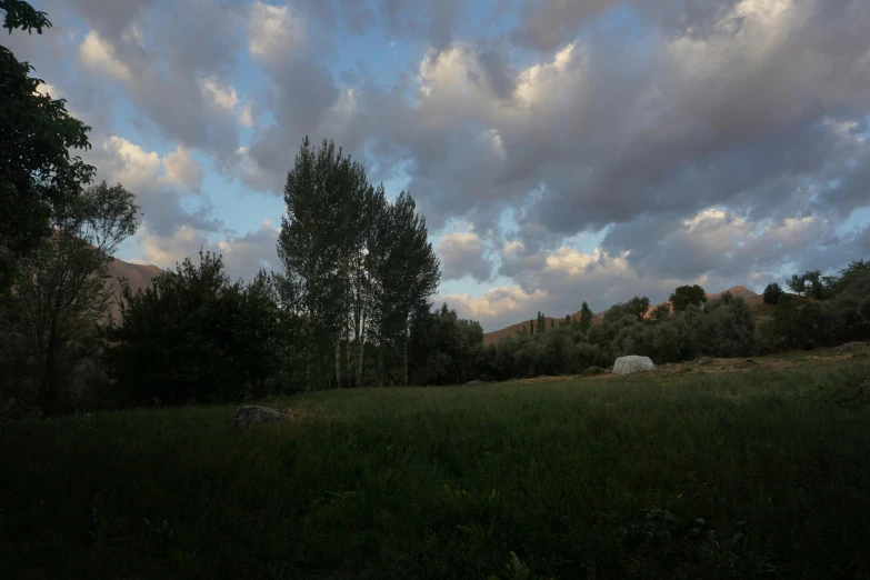 the sky has clouds and is mostly cloudy