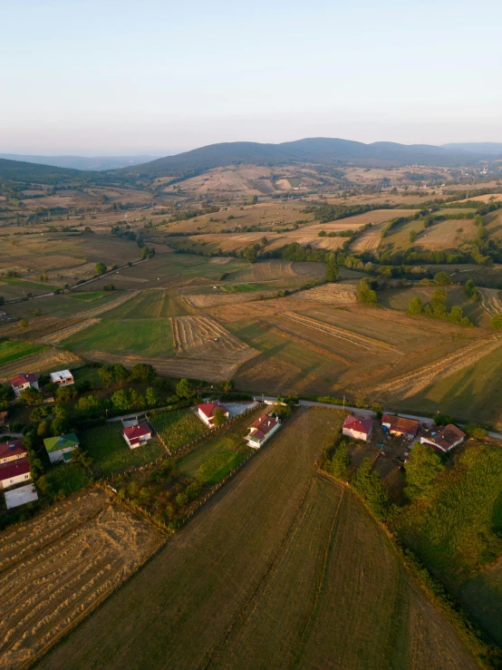 the country has many small farms on it