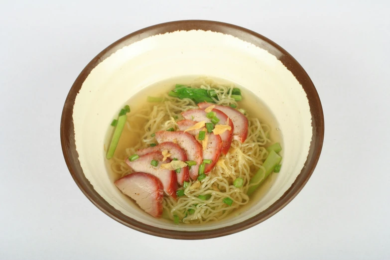 an image of a bowl of noodles with meat