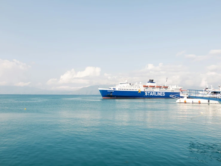 several ships floating in the open water