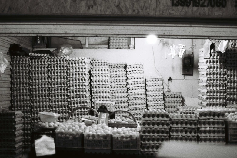 this is an image of a grocery store with eggs on display