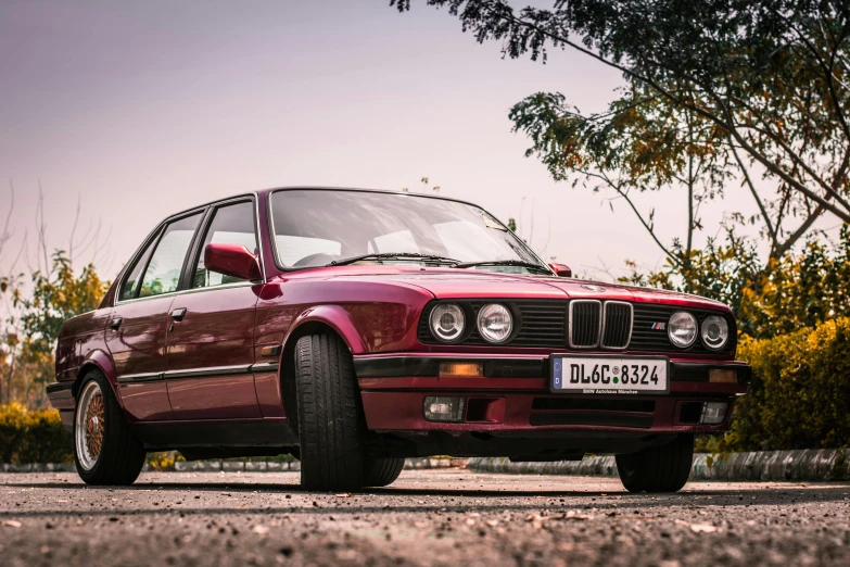 the old bmw is red for some reason