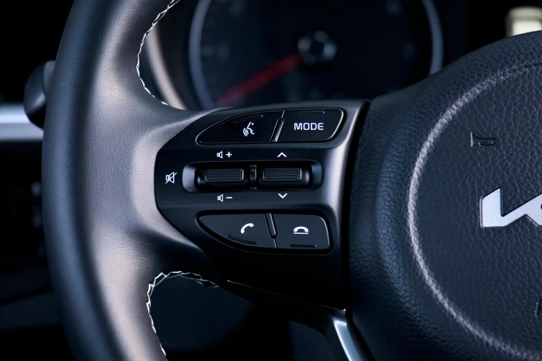 a steering wheel and dash board of a car