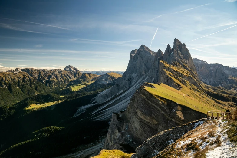 there is a mountain landscape that looks like a valley