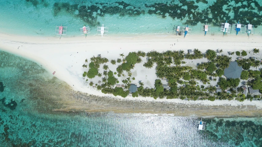 an aerial s of the beach and surrounding area