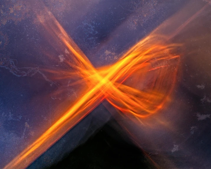 a background with an orange thin cross