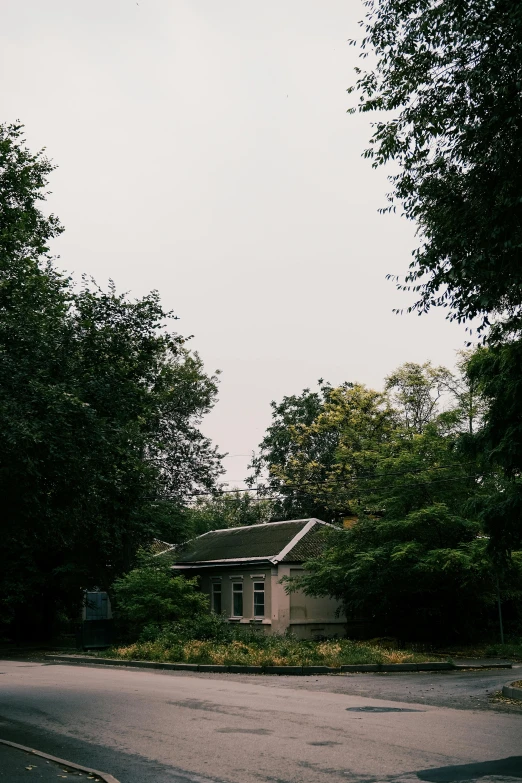 an old house is being used by a motorcycle