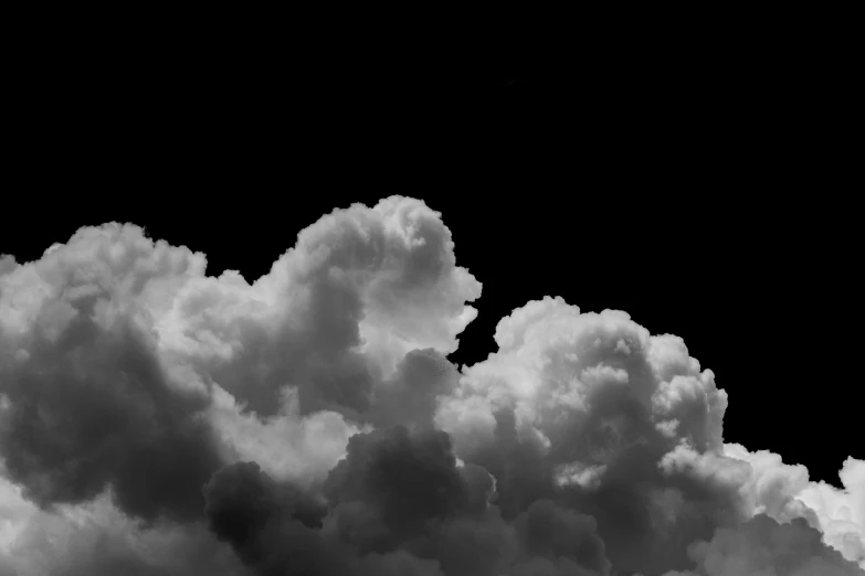 black and white pograph of clouds in sky