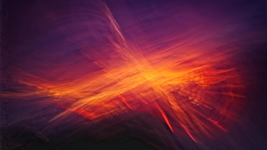 purple and orange lines are seen in the sky